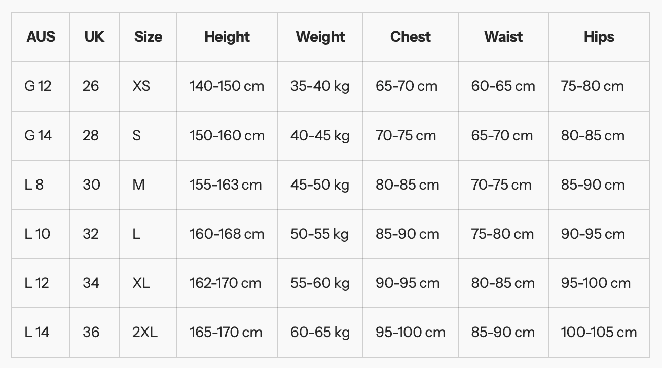 Size Guide
